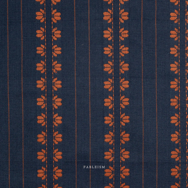 Fableism - Fine and Dandy - Deco Stripe - Navy/Spice