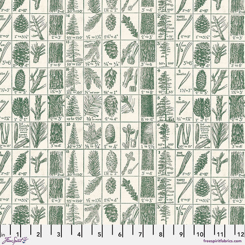 Free Spirit - Holidays Past - Flannel - Pine Chart - Green