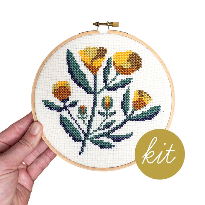 Junebug & Darlin - 6" Cross Stitch Kit - Floweret