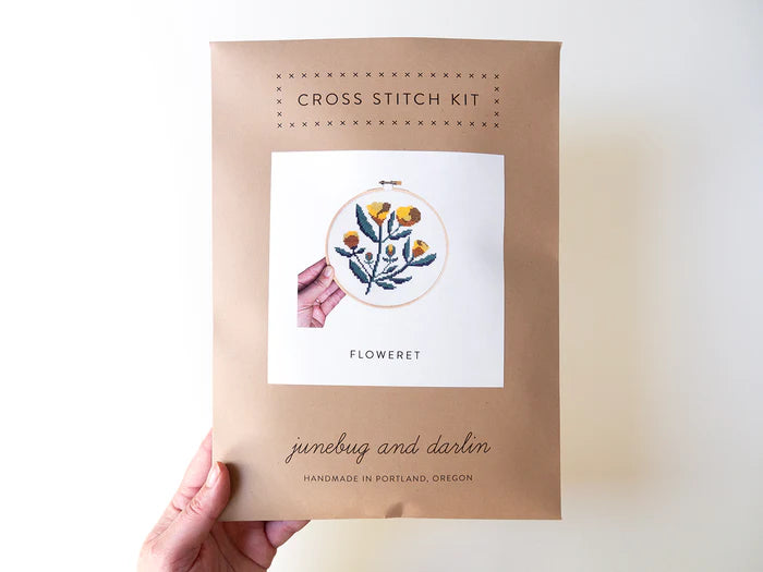Junebug & Darlin - 6" Cross Stitch Kit - Floweret