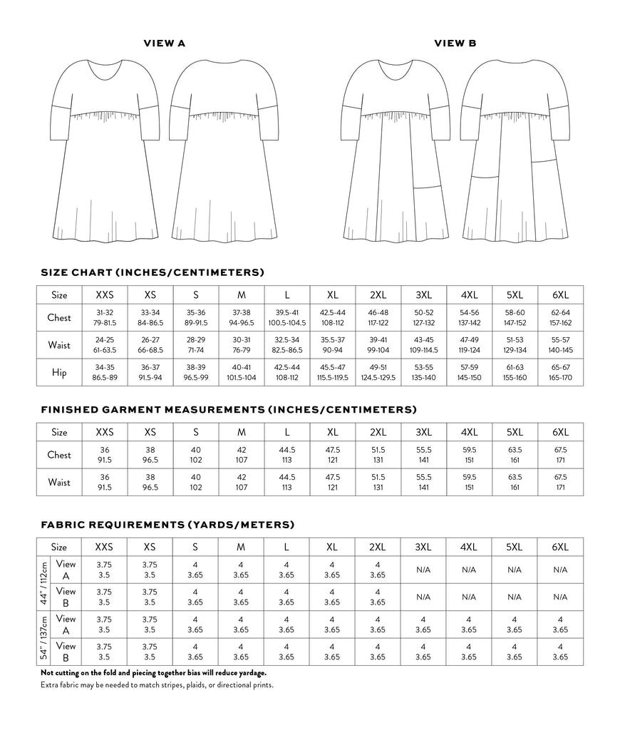 Matchy Matchy Sewing Club - Horizon Day Dress - PDF and Printed Pattern