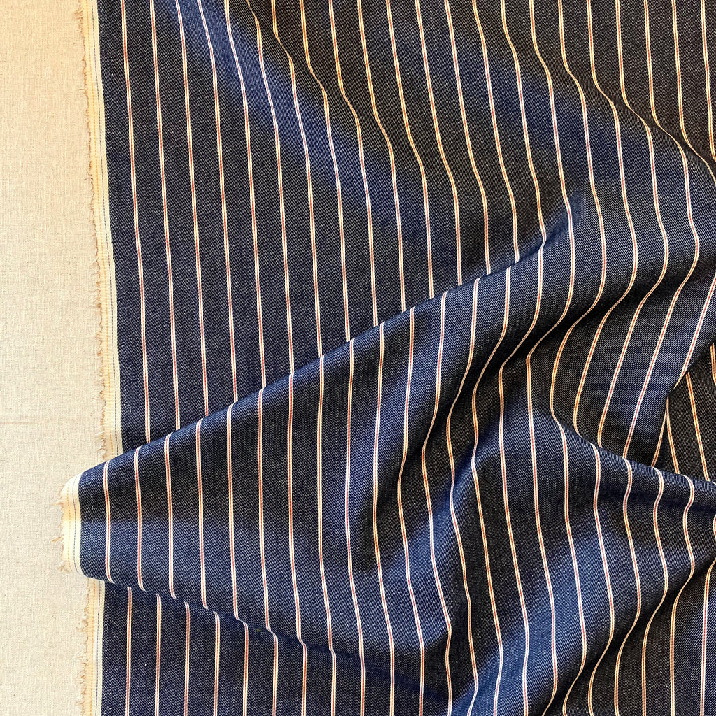 Ticker Stripe Denim - 6 oz - Indigo