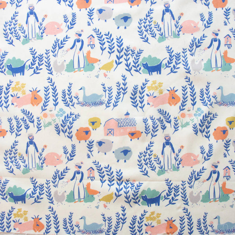 Birch Fabrics - Organic Cotton Poplin - Homestead Main