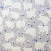 Birch Fabrics - Organic Cotton Poplin - Little Lamb - Fog