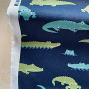 SALE - Sevenberry - Cotton Sheeting - Alligators - Navy