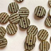 Textile Garden - Shell Button - 11mm - Harlequin - Various Colors