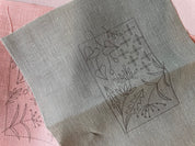 Alice Makabe - Embroidery Kit - Wild Flower Pincushions - Pink and Blue/Gray