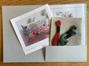Alice Makabe - Embroidery Kit - Rabbit Pincushion - Natural