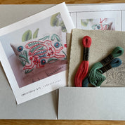Alice Makabe - Embroidery Kit - Rabbit Pincushion - Natural