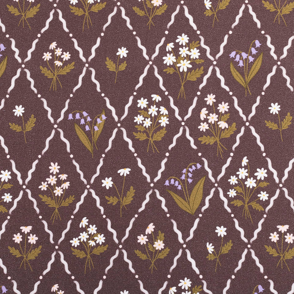 Fabric Godmother - Brushed Denim - Dorothy Floral Patchwork - Espresso