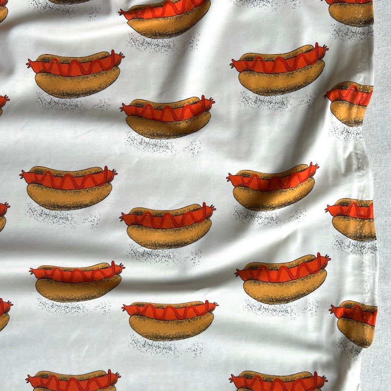 Elvelyckan - Organic Cotton Jersey - Hot Dog - Cream