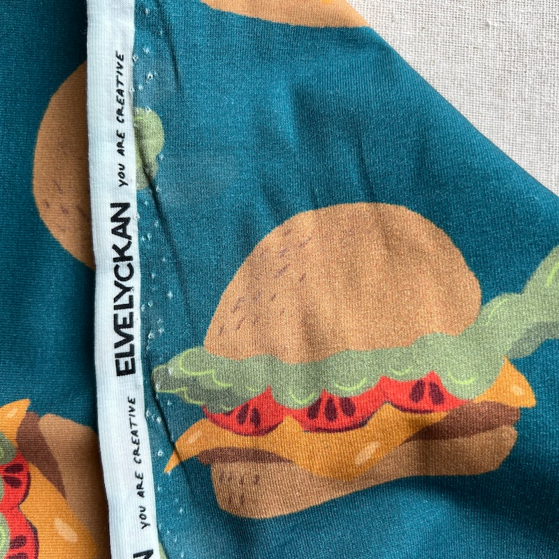 Elvelyckan - Organic Cotton Jersey - Hamburger - Steel