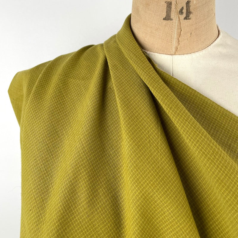 Diamond Textiles - Homespun Cotton - Tiny Check - Chartreuse