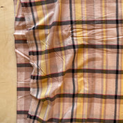 Handwoven Indian Cotton - Stripes and Checks - Mocha Sunshine