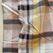 Handwoven Indian Cotton - Stripes and Checks - Mocha Sunshine