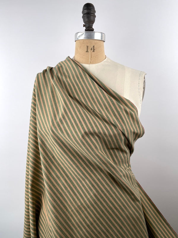 Diamond Textiles - Homespun Cotton - Stripes - Moss
