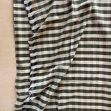 Handwoven Indian Cotton - Beige Black & Olive - Check