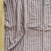 Handwoven Indian Cotton Twill - Check - Pink and Forest Green