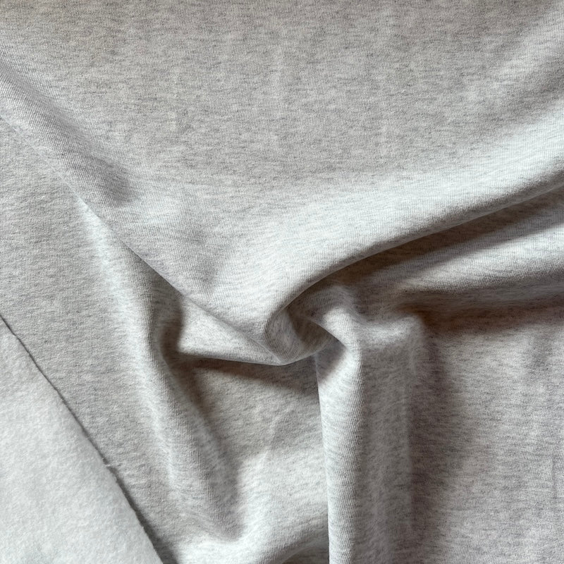 Deadstock - 100% Cotton Fleece - Light Heather Gray