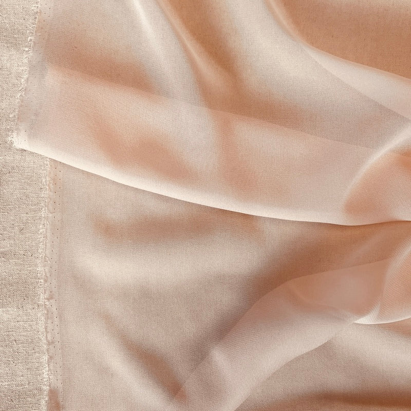 Deadstock - Silk Chiffon - Pale Peach