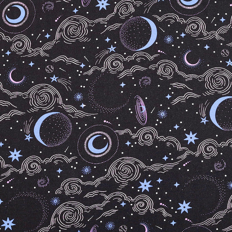 Fabric Godmother - Viscose Crepe - Cosmo - Black