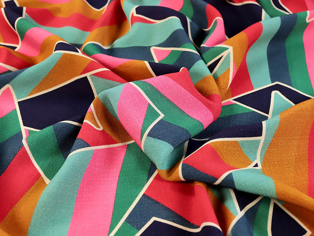 Fabric Godmother - Viscose Crepe - Bowie - Multi