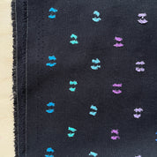 Figo - Yarn Dyed Cotton - Intervals - Large Dots - Black