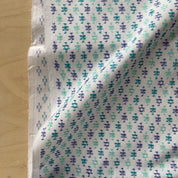 Figo - Yarn Dyed Cotton - Intervals - Floral - Sea Glass