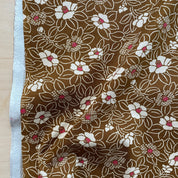 Kurenai - Cotton Sheeting - Traditional Floral - Ochre