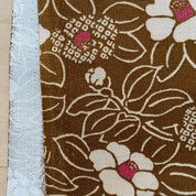 Kurenai - Cotton Sheeting - Traditional Floral - Ochre