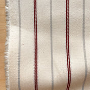 Ticking Stripe Left-Hand Twill - 7oz - Red and Cream