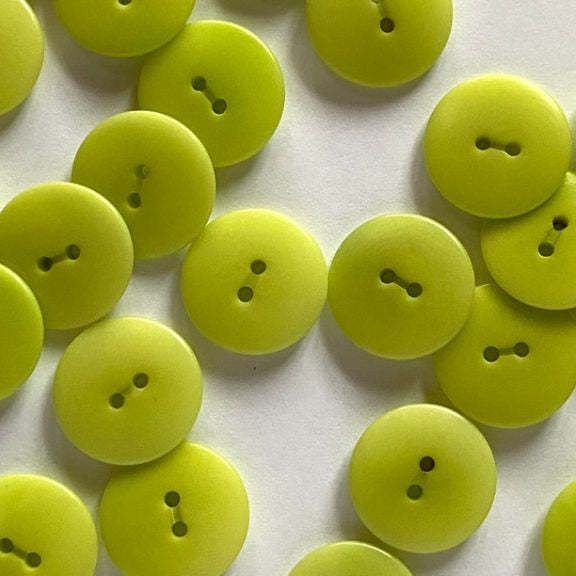 Textile Garden - Two-Hole Corozo Button - 15mm - Various Colors