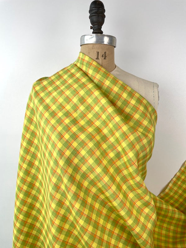 Lino Textil - Check Linen - Green and Yellow