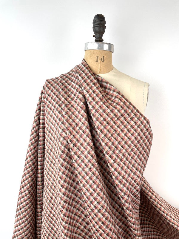 Lino Textil - Killarny Linen - Brown and Mauve