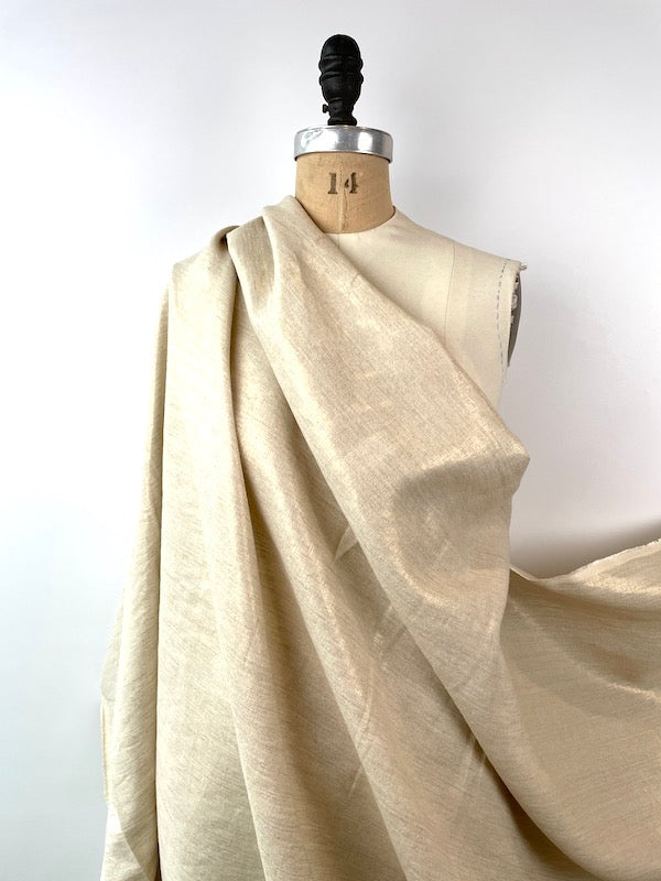 Lino Textil - Metallic Linen - Gold on Oatmeal