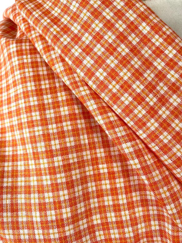 Lino Textil - Check Linen - Orange