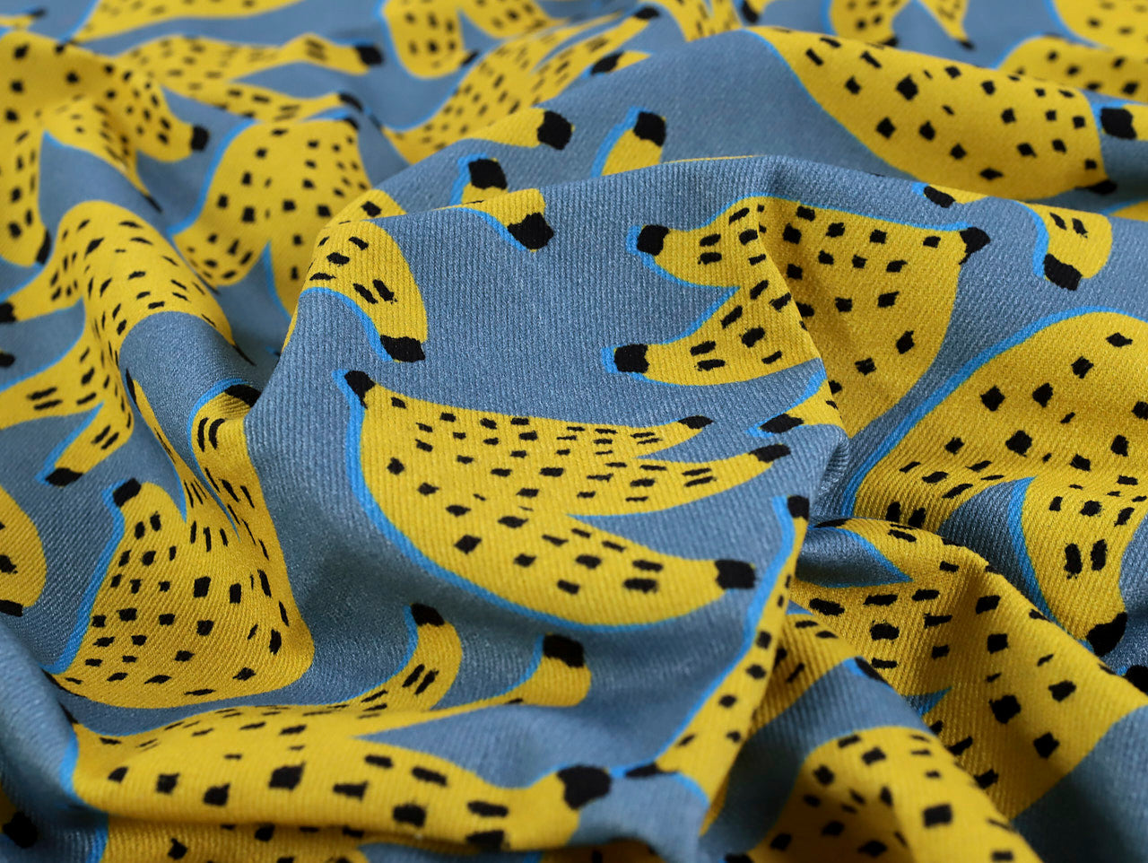 Fabric Godmother - Cotton Denim - Platano - Blue