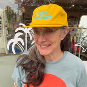 Bolt Hat - Mustard with Aqua
