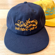 Bolt Hat - Dark Navy with Orange