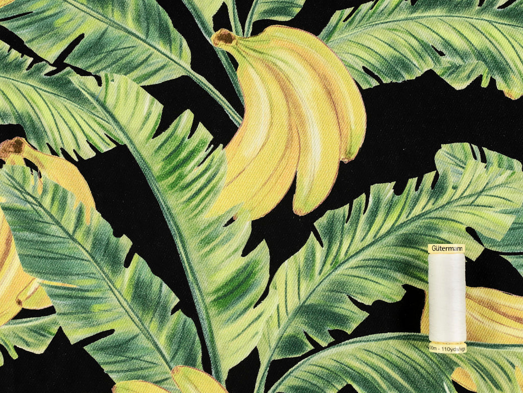 Fabric Godmother - Cotton Denim - Miami - Black