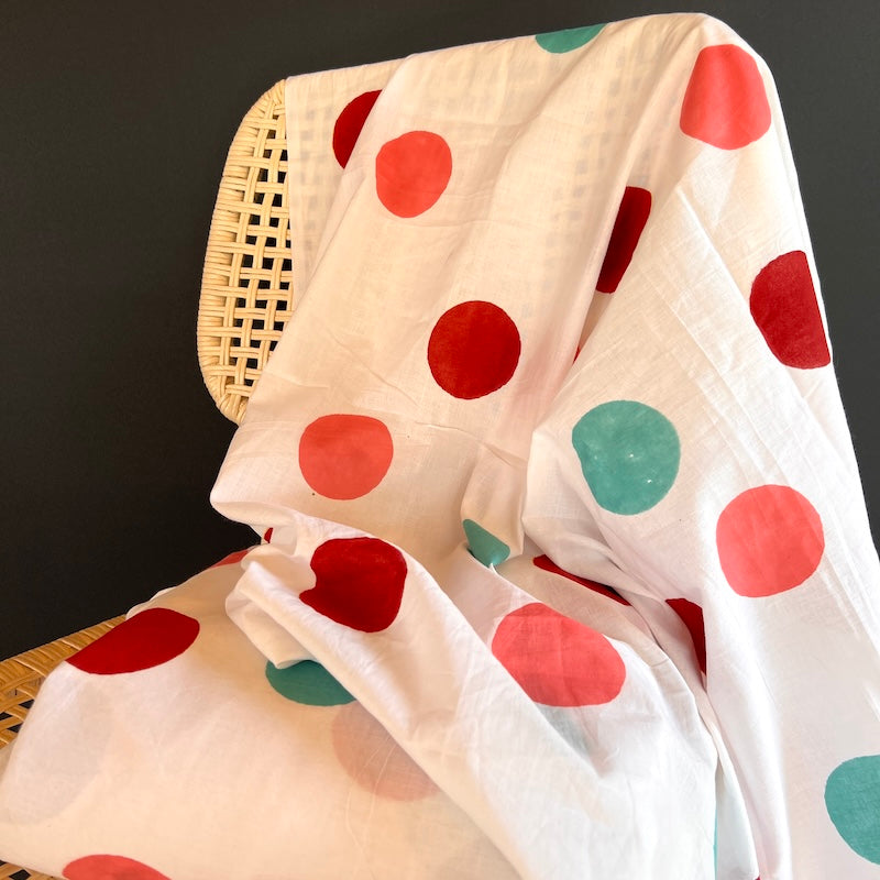 Jaipuri Hand Block Print - Polka Dots