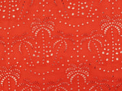 Fabric Godmother - Cotton Broderie Anglaise - Palm Trees - Orange