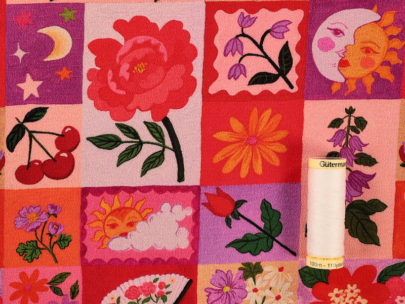 Fabric Godmother - Viscose Crepe - Lolita - Pink