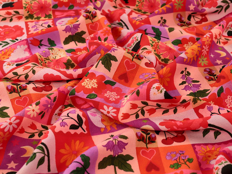 Fabric Godmother - Viscose Crepe - Lolita - Pink