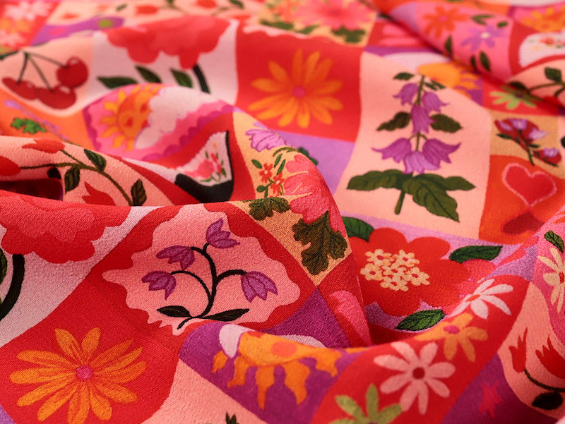 Fabric Godmother - Viscose Crepe - Lolita - Pink