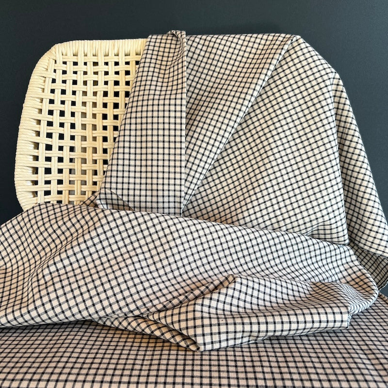 Diamond Textiles - Homespun Windowpane - Tan and Black