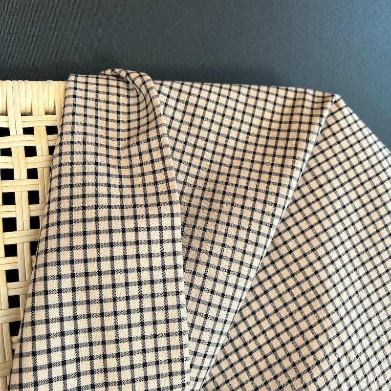 Diamond Textiles - Homespun Windowpane - Tan and Black