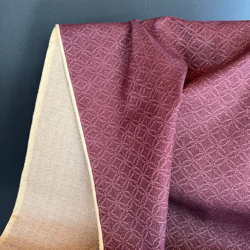 Morikiku - Cotton Jacquard - Shippo - Burgundy