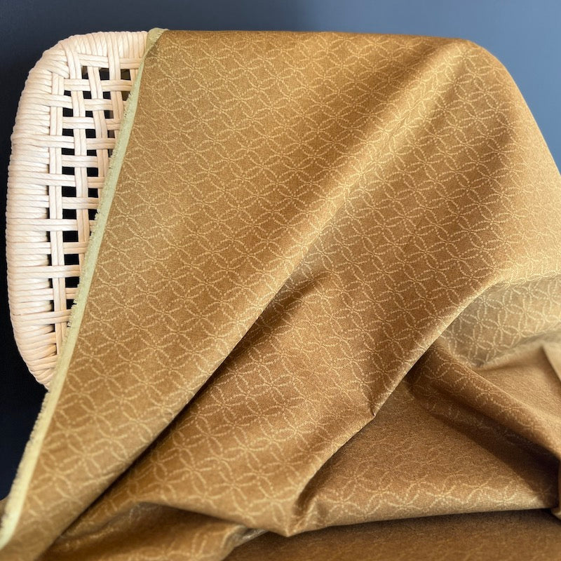 Morikiku - Cotton Jacquard - Shippo - Mustard