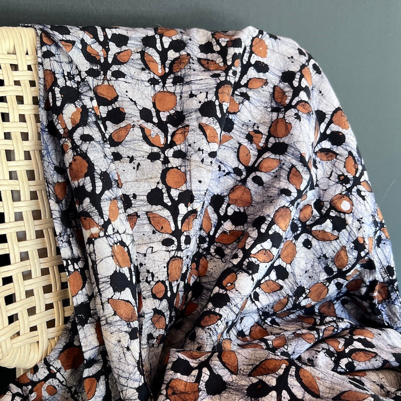 Kutch Hand Batik Print - Cotton - Flower Motif